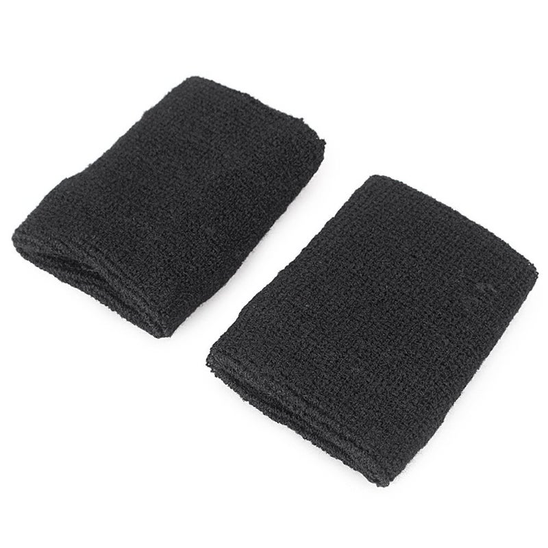 Mallofusa 10 Pack Colorful Sports Basketball Football Absorbent Wristband Party Outdoor Activity (Black) Standard - Image 5